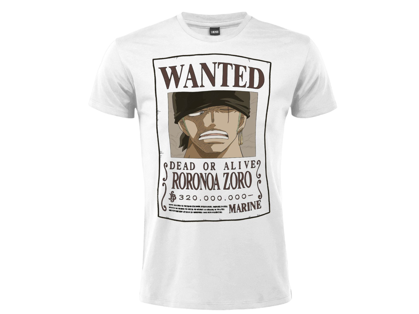 ONE PIECE - T-SHIRT - WANTED RORONOA ZORO