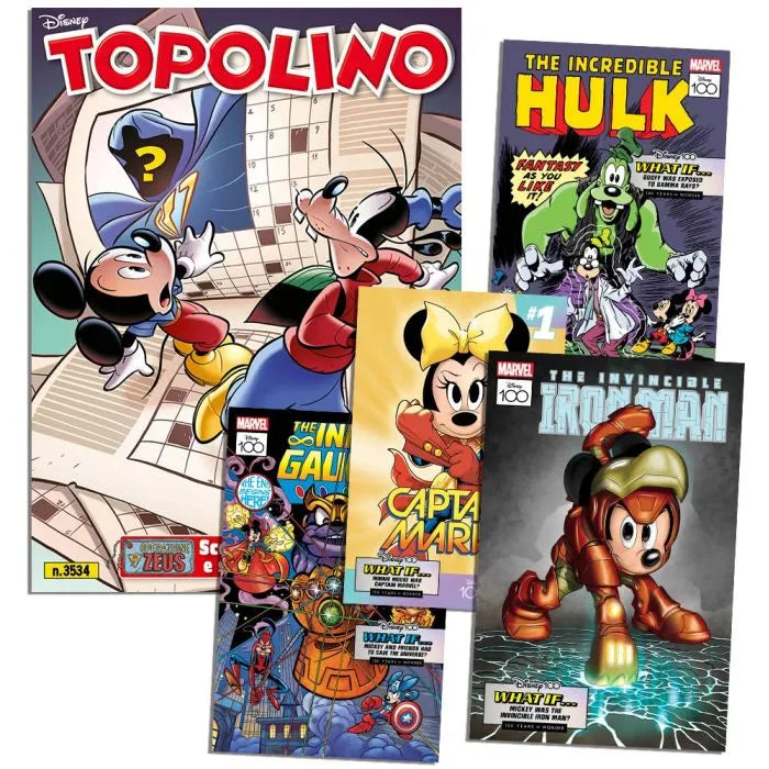 Topolino 3596 Con Litografie Marvel 9, 10, 11 e 12