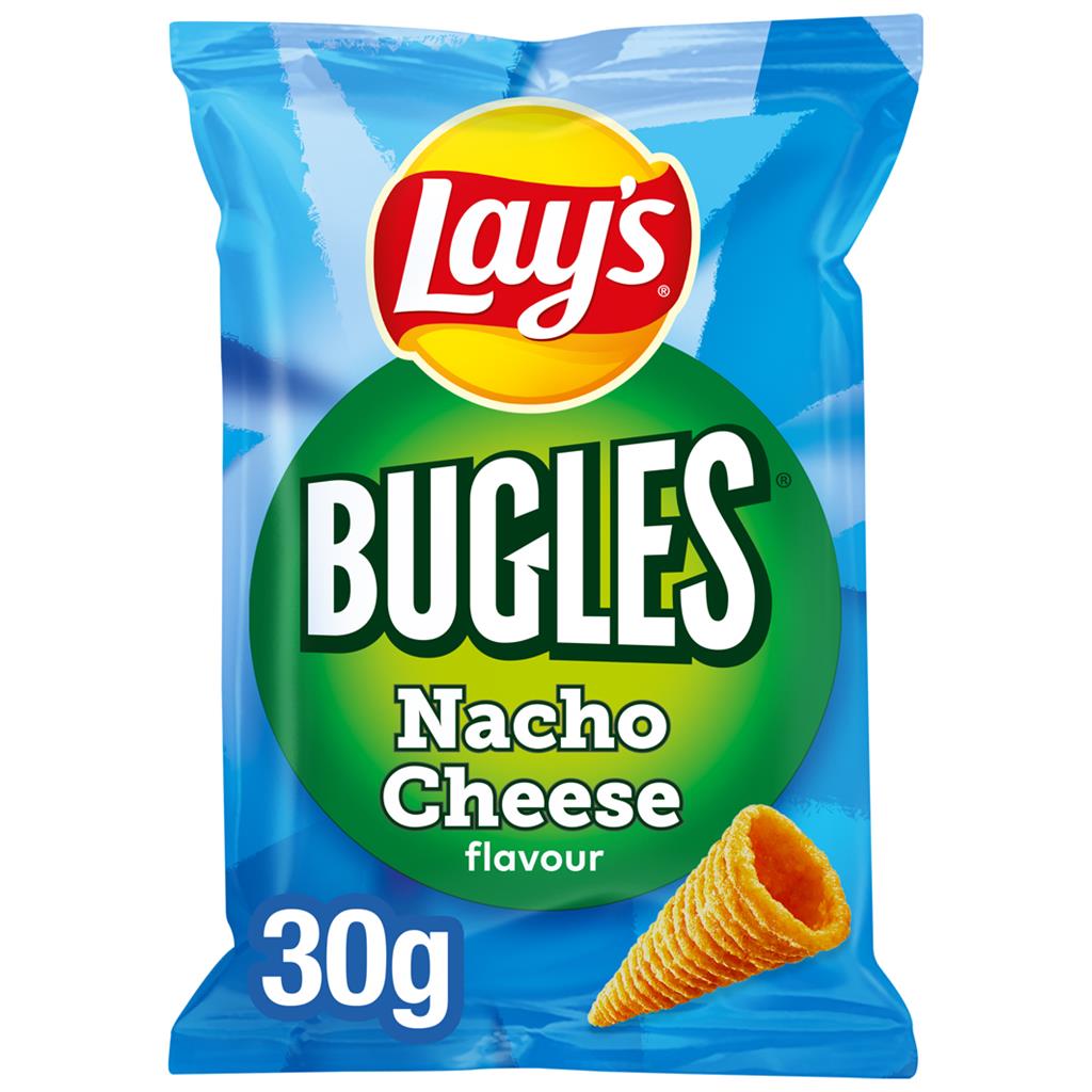 Lay's Bugles Nacho Cheese, patatine al formaggio da 30grammi