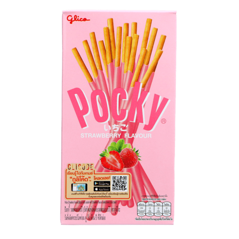 POCKY - BASTONCINI DI BISCOTTO RICOPERTI GUSTO FRAGOLA 45gr