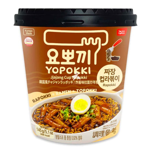 Yopokki – Rapokki Gnocchi e Ramen Cup Jjajang Flavour – 145 g