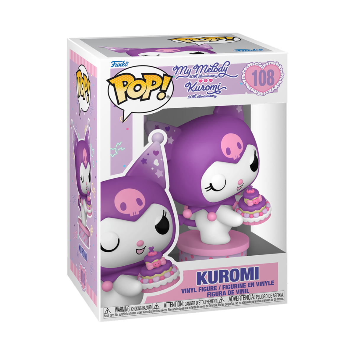 KUROMI 20th ANNIVERSARY Funko POP! Sanrio Vinyl Figure 108 KUROMI