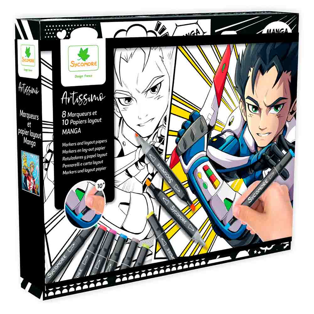 SYCOMORE - PENNARELLI E FOGLI CON GRIGLIA MANGA - IL TEMPO DEGLI EROI