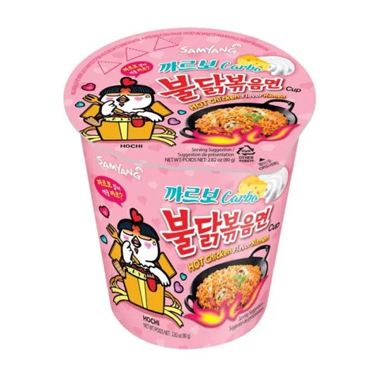 Samyang Hot Chicken Ramen Carbonara Flavor Cup 80g.