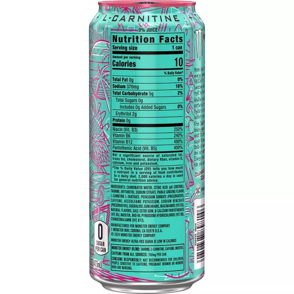 Monster Energy Ultra Vice Guava Energy Drink