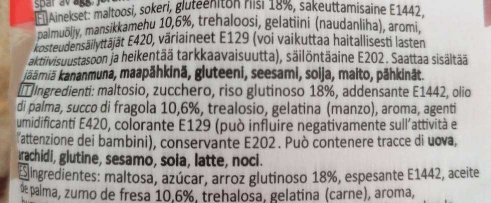 MOCHI DOLCETTI DI RISO MINI FRAGOLA IN SACCHETTO