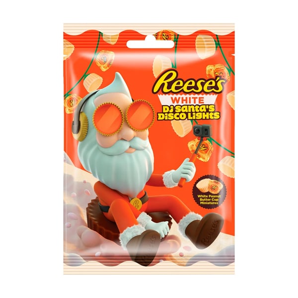Reese’s Peanut Butter White Santa’s Disco Lights Natale