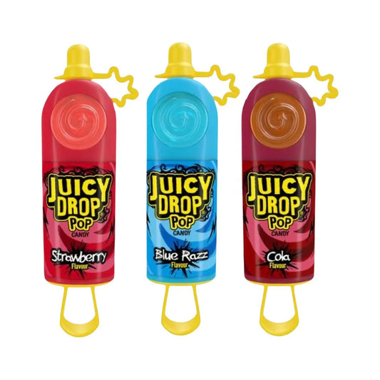 Juicy Drop Pop assorted flavors, caramella liquida gusto a sorpresa da 26g