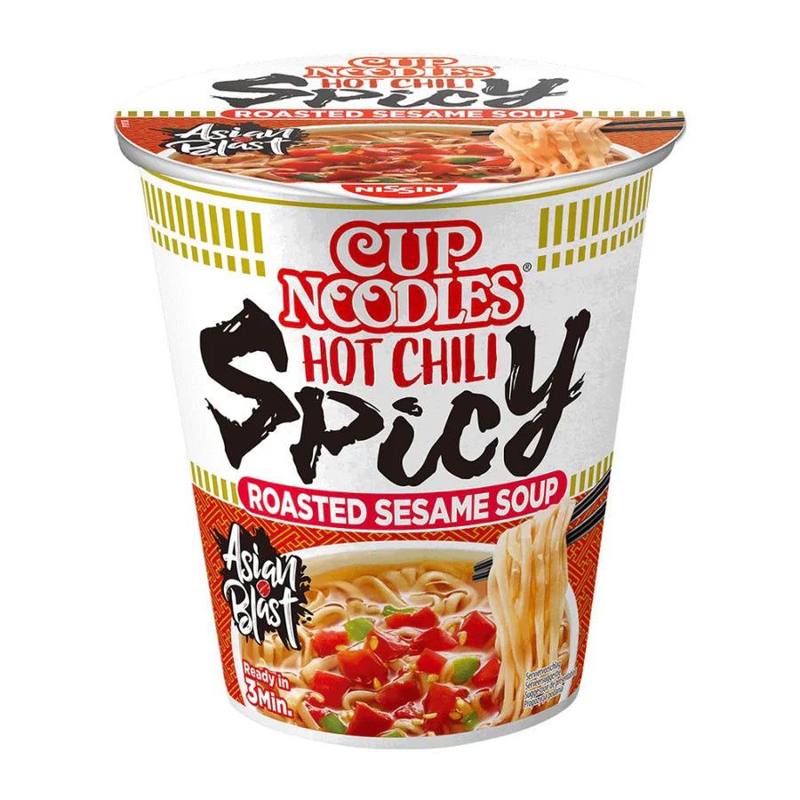 Nissin Noodle hot Chili Spicy, noodles istantanei al gusto piccante da 66g ramen