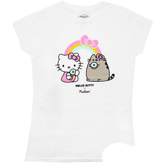 Abbigliamento Pusheen-Hello Kitty: Rainbow (T-Shirt Unisex Tg. M)