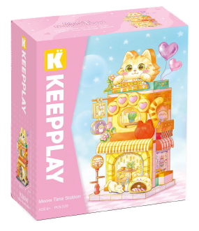 Keeppley City Corner – Meow Time Station KP28046 | Set Mattoncini da Costruzione