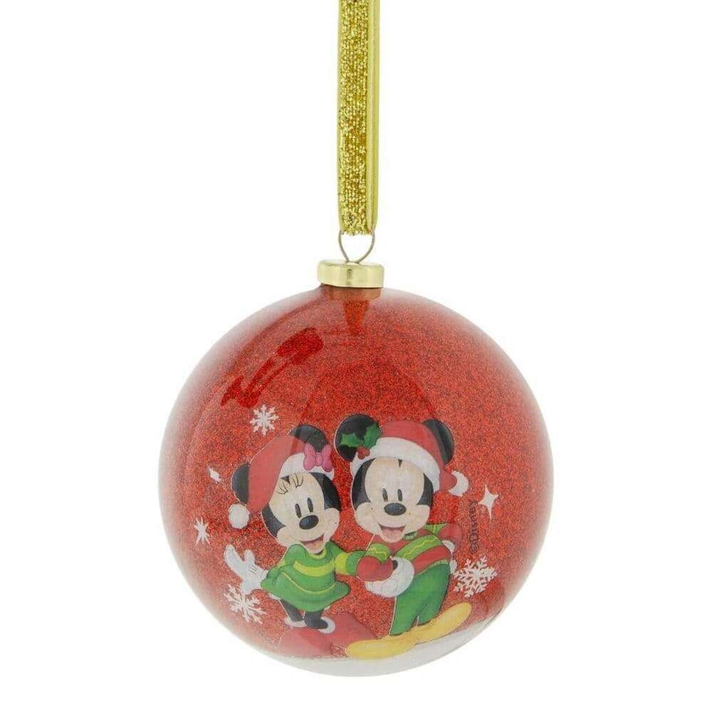 Disney Christmas Mickey Mouse e Minnie BAUBLES 7 Palline di Natale