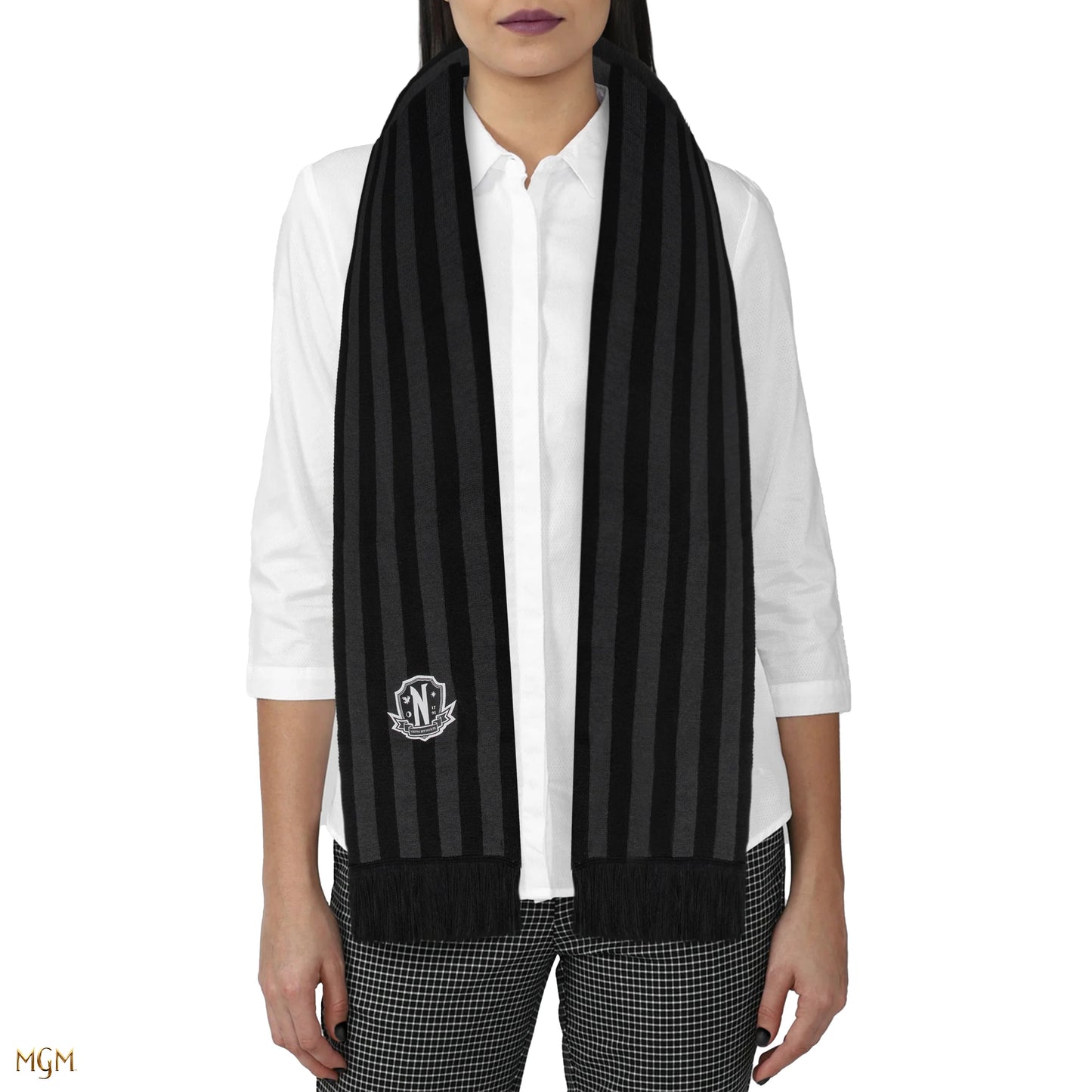 CR1072 - MERCOLEDI' - SCIARPA NERA - NEVERMORE ACADEMY