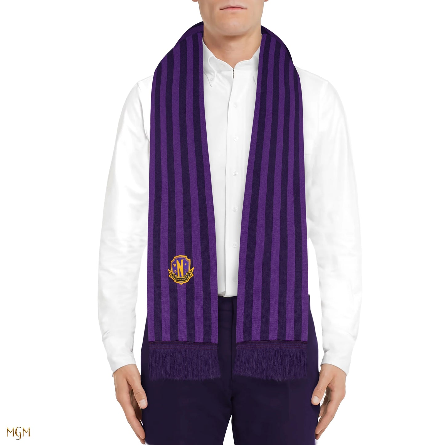CR1071 - MERCOLEDI' - SCIARPA VIOLA - NEVERMORE ACADEMY