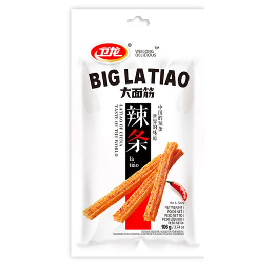 Big La Tiao Hot & Spicy, stick di frumento piccanti agrodolci da 106g