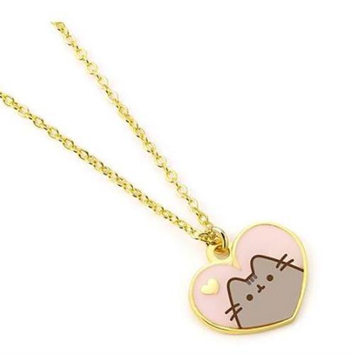 PUSHEEN - COLLANA - CUORE E GATTO