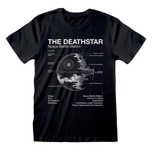 STAR WARS - T-SHIRT - DEATH STAR SKETCH
