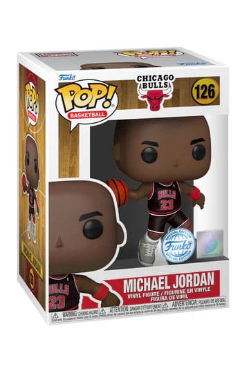 NBA Legends Funko POP! Sports Vinyl Figure 126 Bulls- Michael Jordan w/Jordans (Blk Pinstripe Jersey) 9 cm