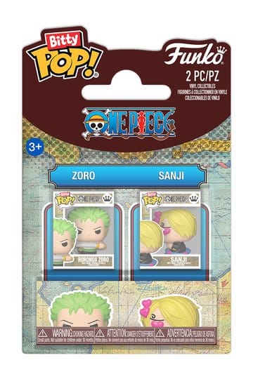 ONE PIECE - BITTY POP! ZORO & SANJI SET DI 2 MINI FIGURE IN VINILE 2 CM
