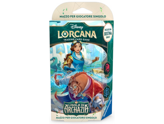 LORCANA - STARTER DECKS - MAZZO BELLE E LA BESTIA - L'ISOLA DI ARCHAZIA - RUBINO e ZAFFIRO - ITA