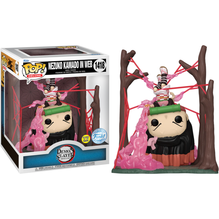 Demon Slayer Funko POP! Animation Vinyl Figure 1418 Nezuko Kamado in Web 9 cm - SPECIAL EDITION - Glows in the dark