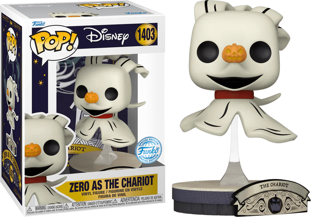 Nightmare before Christmas Funko POP! Disney Vinyl Figure 1403 Zero as the chariot 9 cm - SPECIAL EDITION
