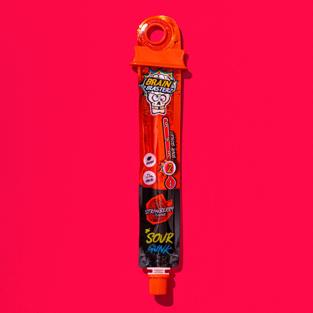 Brain Blasterz Sour Gel Pouch – Caramella gel aspra alla frutta