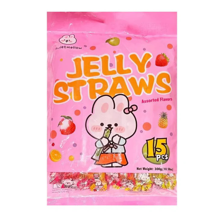 Jelly Straws gelatine alla frutta gusti assotiti, busta con 15 gelatine!