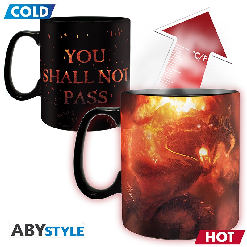 ABYMUG944 - LORD OF THE RINGS - TAZZA HEAT CHANGE 460ML - YOU SHALL NOT PASS