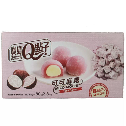 MOCHI DOLCETTI DI RISO CACAO MINI MOCHI - CIOCCOLATO BIANCO E TARO (8 PEZZI)