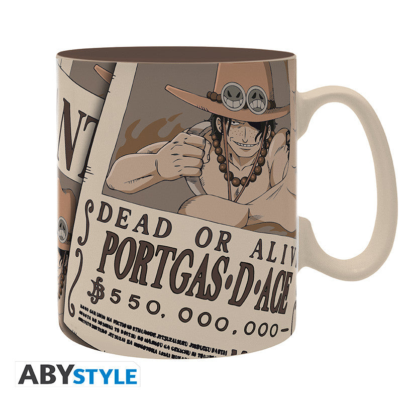 ABYMUGA455 - ONE PIECE Mug Ace Wanted Big size