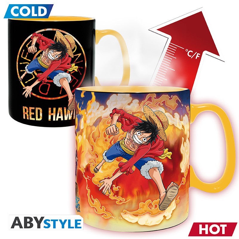 ABYMUGA445 ONE PIECE - Mug Heat Change - 460 ml - Luffy & Sabo
