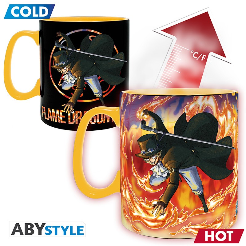 ABYMUGA445 ONE PIECE - Mug Heat Change - 460 ml - Luffy & Sabo