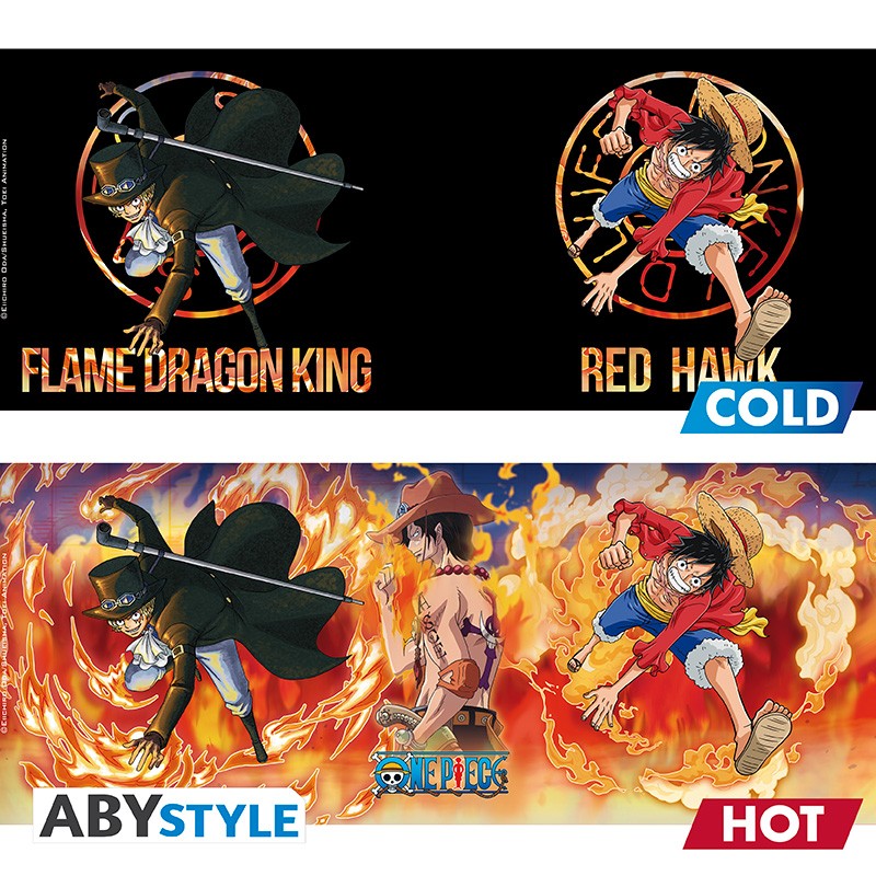ABYMUGA445 ONE PIECE - Mug Heat Change - 460 ml - Luffy & Sabo