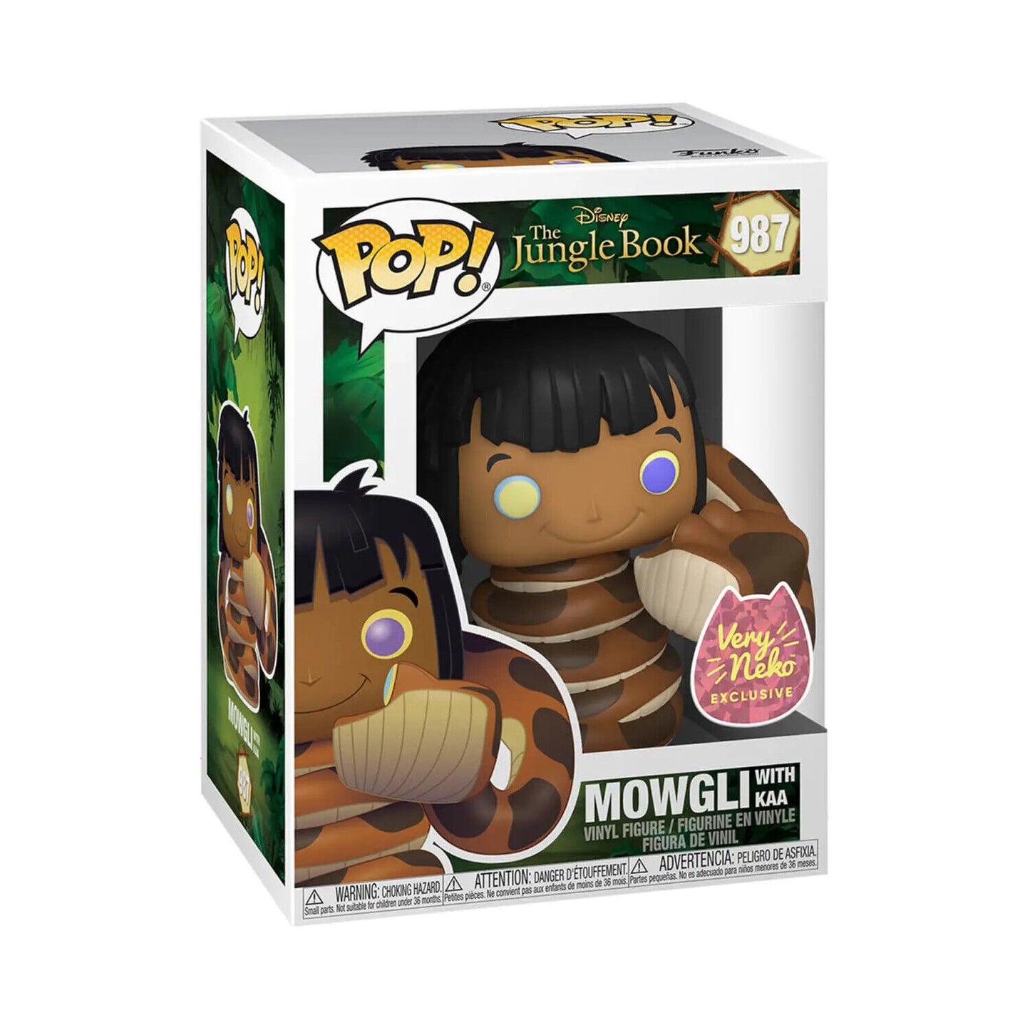 The Jungle Book Funko POP! Disney Vinyl Figure 987 Mowgli with Kaa 9 cm