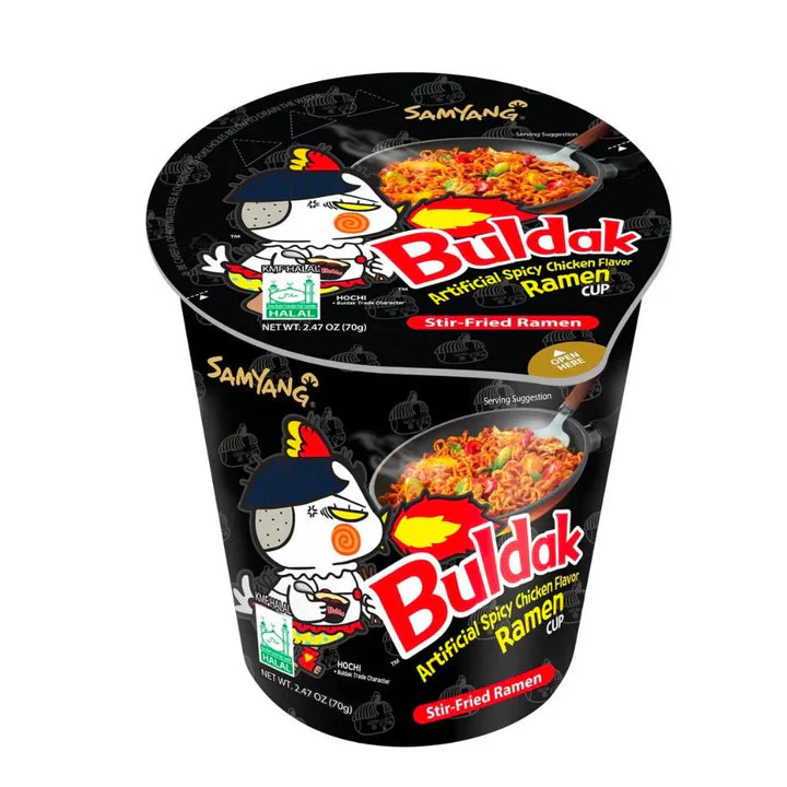 Samyang Buldak Hot Chicken Flavor Ramen Cup, noodle al pollo piccante da 70g