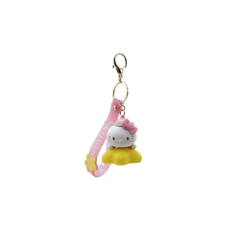 Sanrio Light-Up Star Series Portachiavi Lucina Keychain with Hand Strap Hello Kitty and Friends - HELLO KITTY