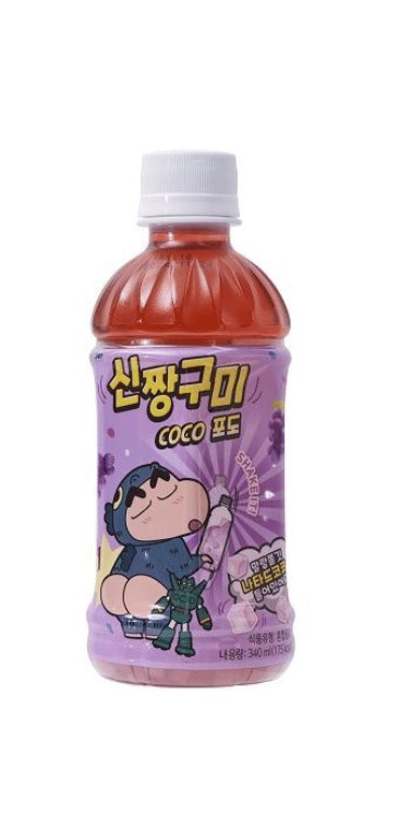 SOFT DRINK CON NATA DE COCO AL GUSTO UVA - CRAYON SHIN CHAN