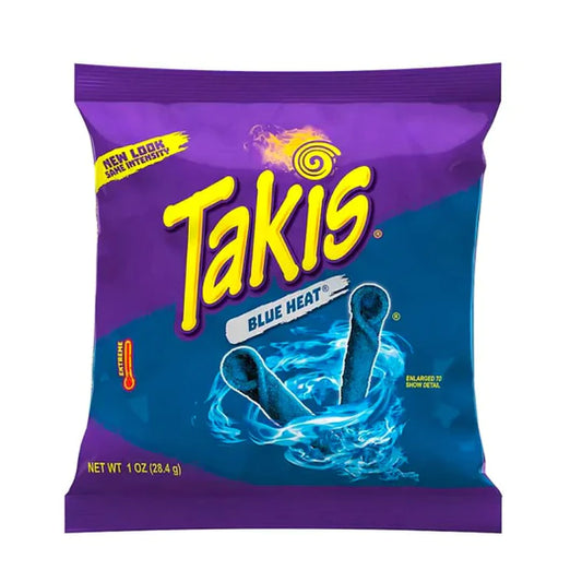 Takis Blue Heat, riccioli di tortillas al peperoncino piccante da 28g