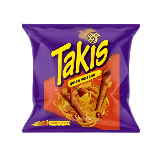 Takis Queso Volcano, riccioli di tortillas al formaggio piccante da 40g
