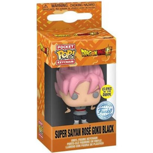 Dragon Ball Super Funko Pop! Keychain - Super Saiyan Rosè Goku Black -GLOWS IN THE DARK