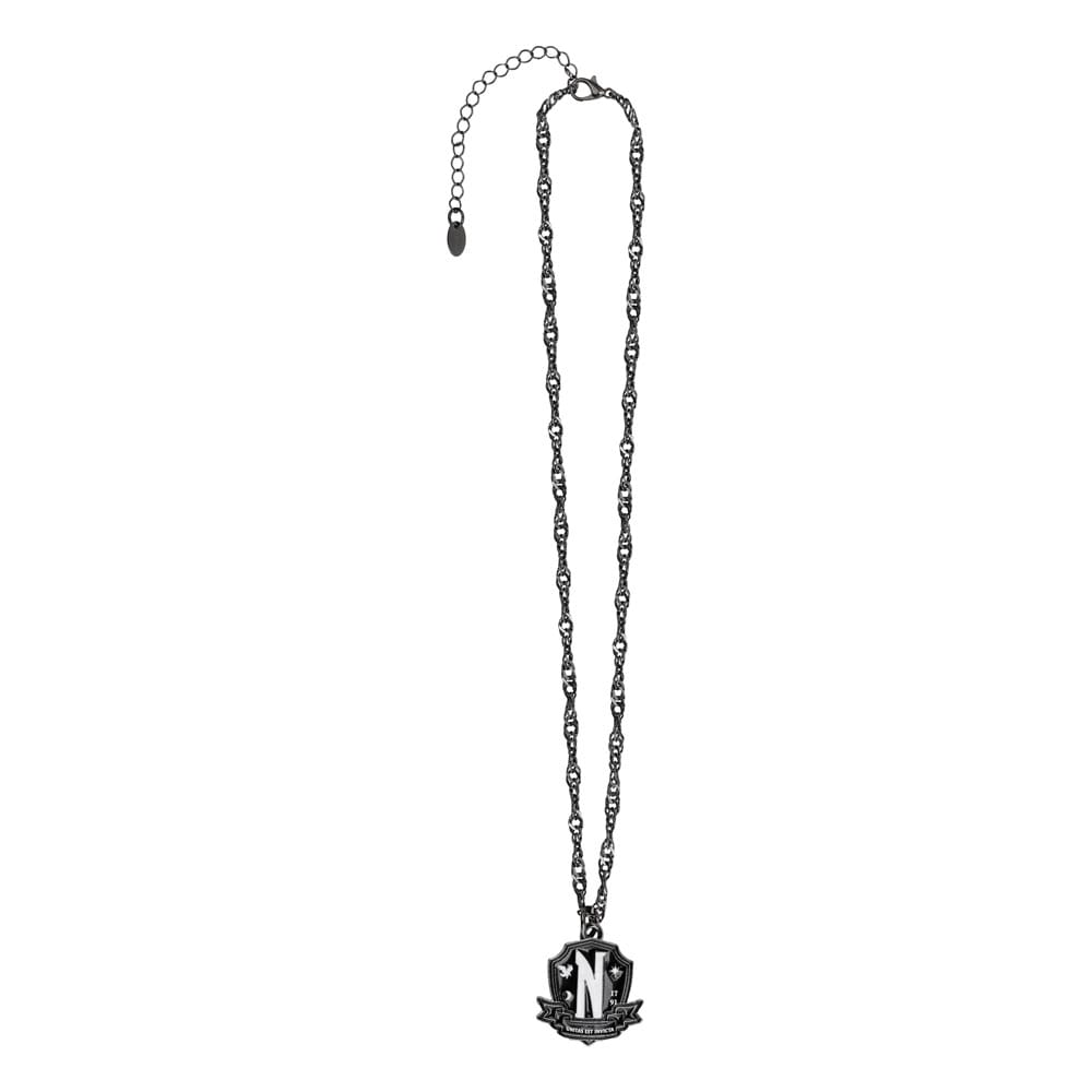 Wednesday Addams Mercoledì Collana Necklace with Pendant Nevermore Academy Black