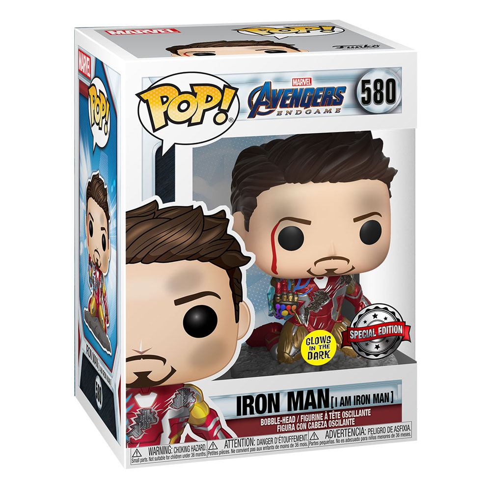 Marvel Avengers: Endgame Funko POP! Movies Vinyl Figure 580 I Am Iron Man (MT) Glows in the Dark 9 cm