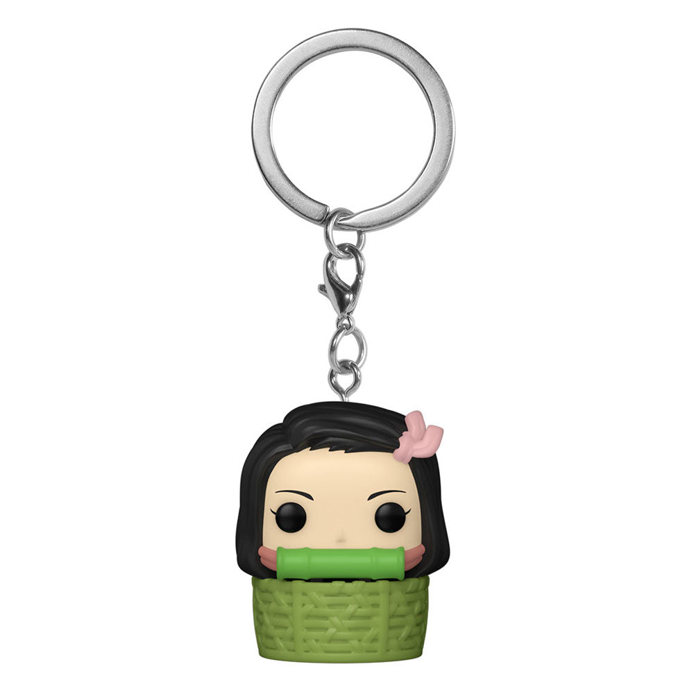 Demon Slayer Pocket Funko POP! Vinyl Keychain Nezuko Kamado in Basket 4 cm
