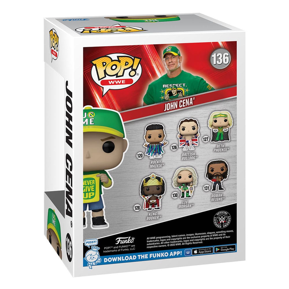 WWE Funko POP! Vinyl Figure 136 John Cena (Never Give Up) 9 cm