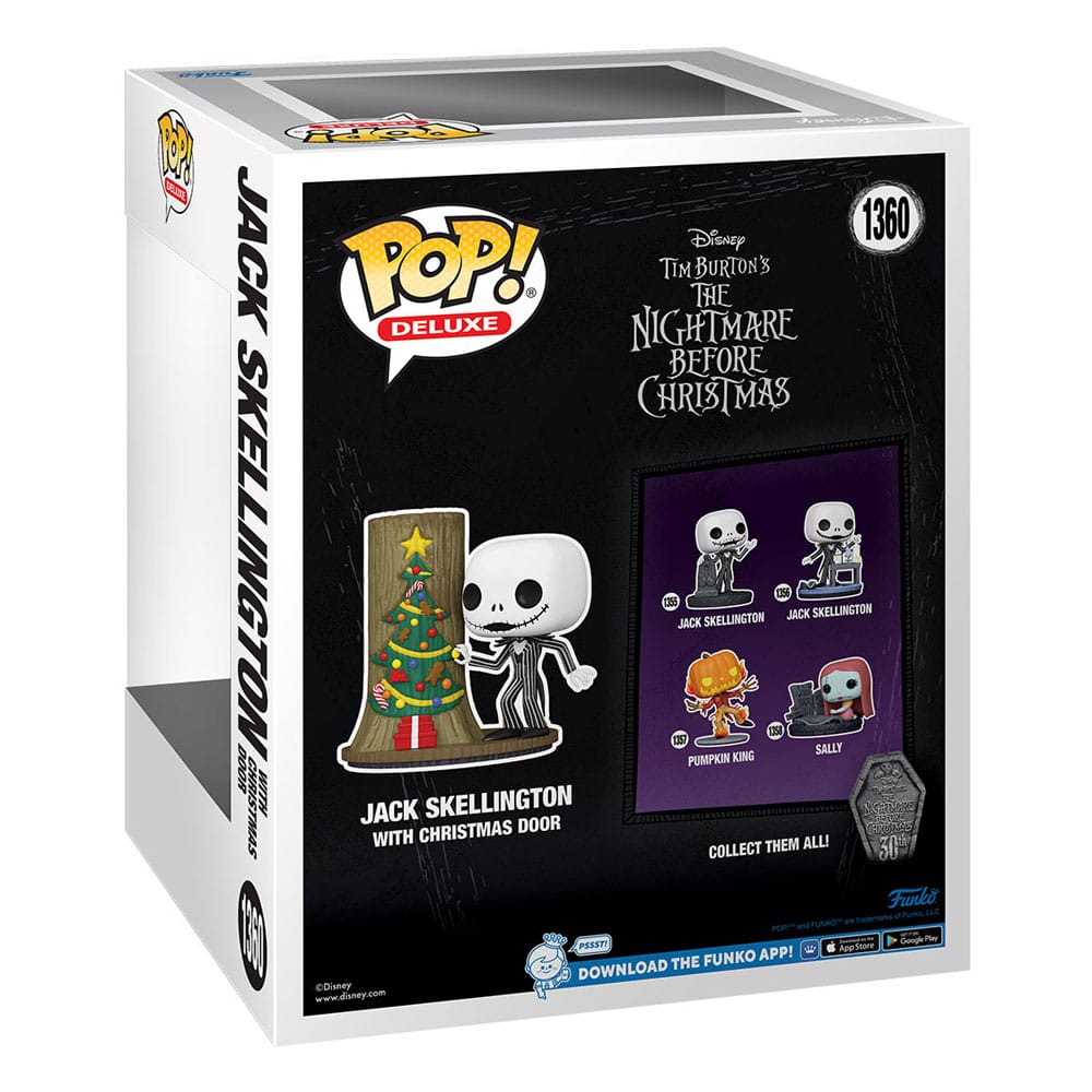 Nightmare before Christmas 30th Funko POP! Deluxe Vinyl Figure 1360 Jack w/C.Town Door 9 cm