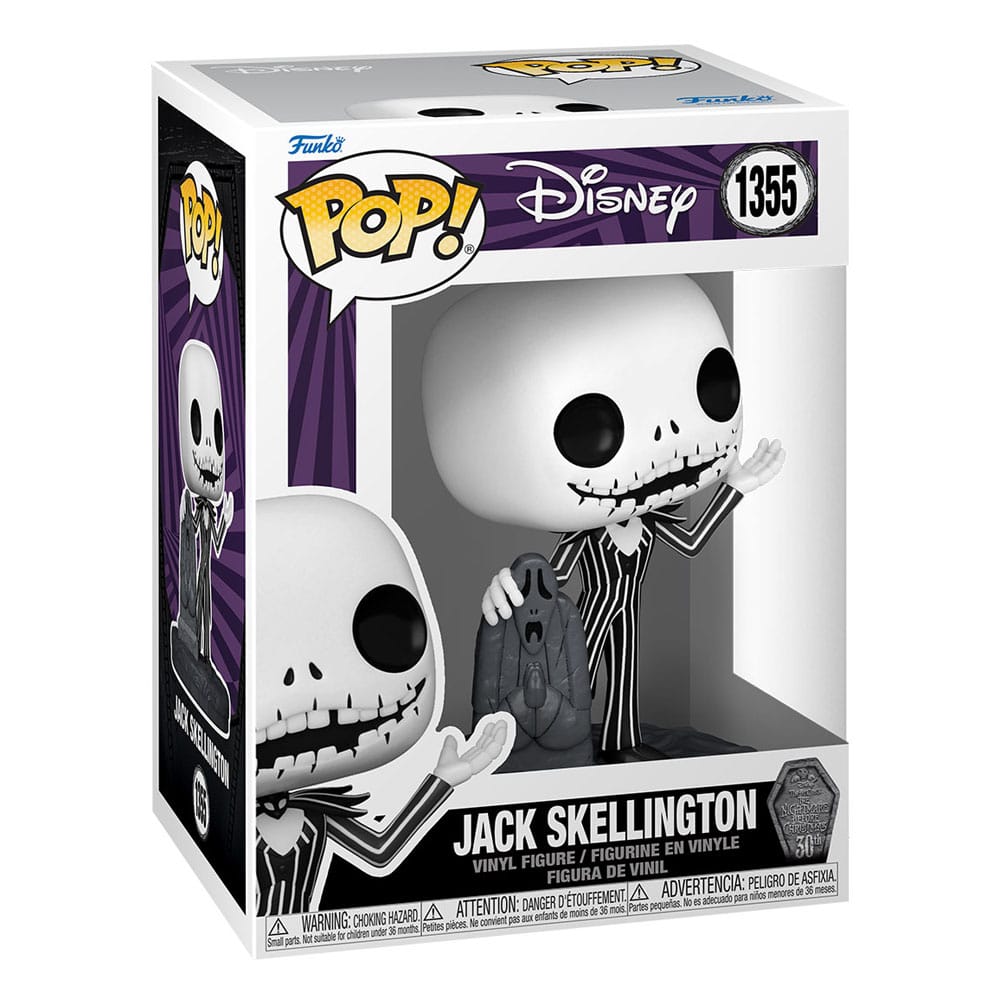 Nightmare before Christmas 30th Funko POP! Disney Vinyl Figure 1355 Jack w/Gravestone 9 cm