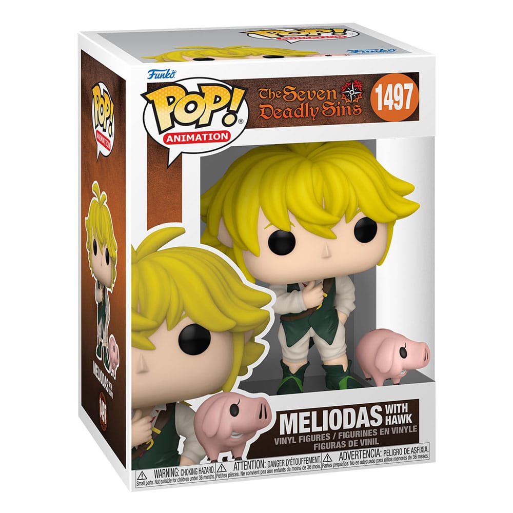 Seven Deadly Sins Funko POP & Buddy! Animation Vinyl Figure 1497 Meliodas w/Hawk 9 cm