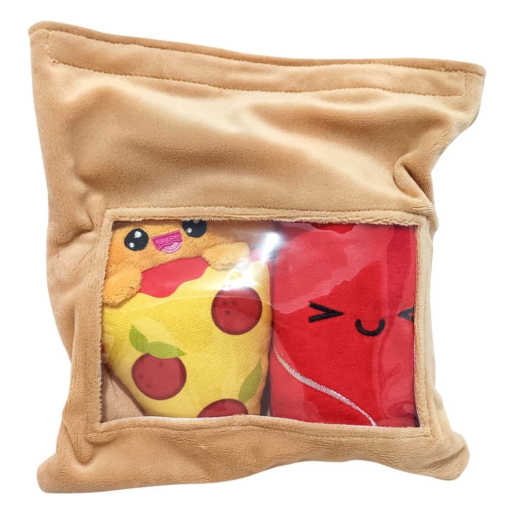 Yummis Together Plush Peluche Figures 2 Pack Pizza & Cola in Take Away Bag 21 cm