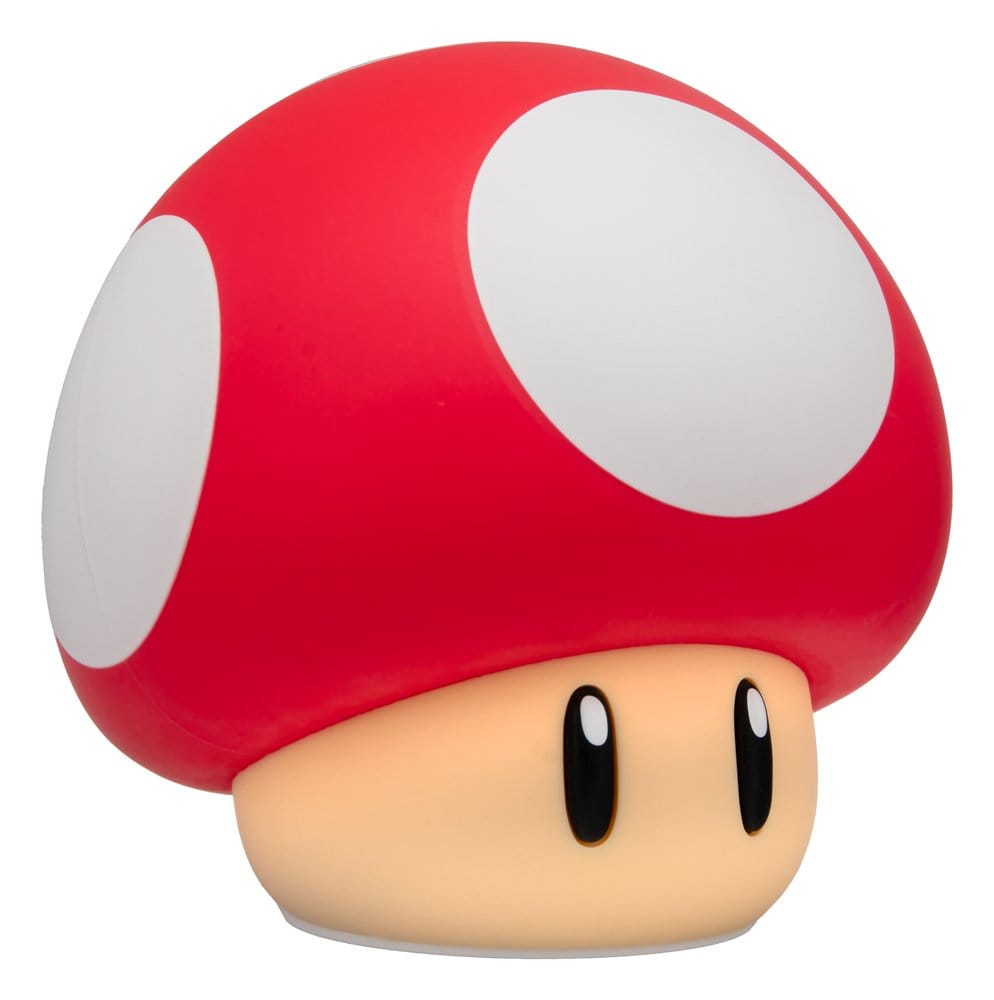 SUPER MARIO SQUISHYGLO SILICON LIGHT SUPER MUSHROOM RECHARGEABLE 15 CM - FUNGO LUCINA